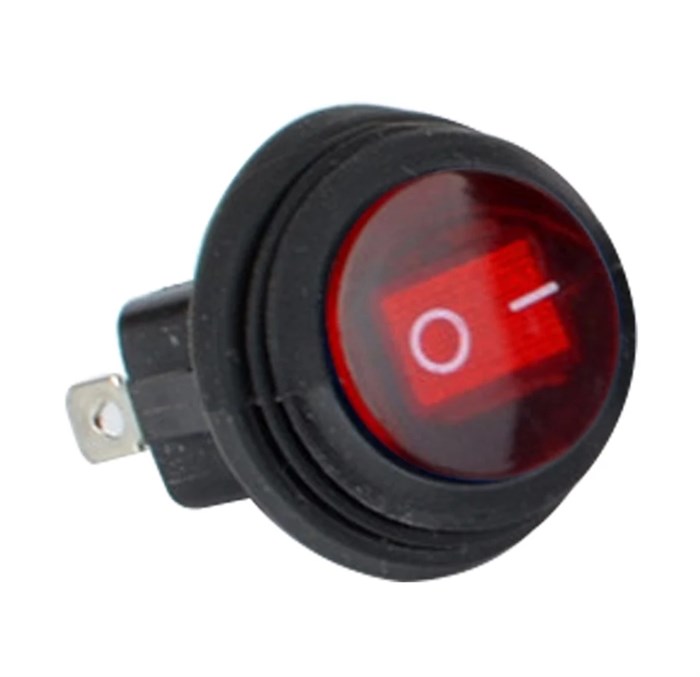 Кнопка красная 2 положения влагостойкая кнопка /тумблер 20мм TSK LTS-035 - фото 53200