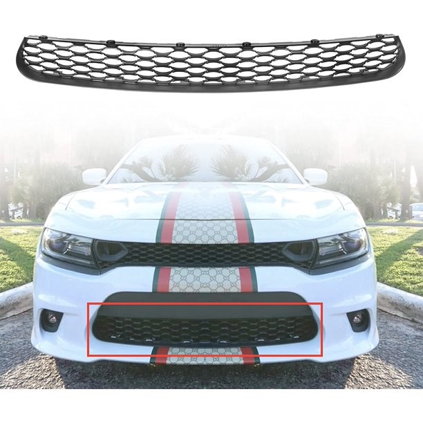 Нижняя решетка переднего бампера Dodge Charger SRT /R/T /GT /SXT /Scat pack 2015-2023 68394592AA /GR99 - фото 57278