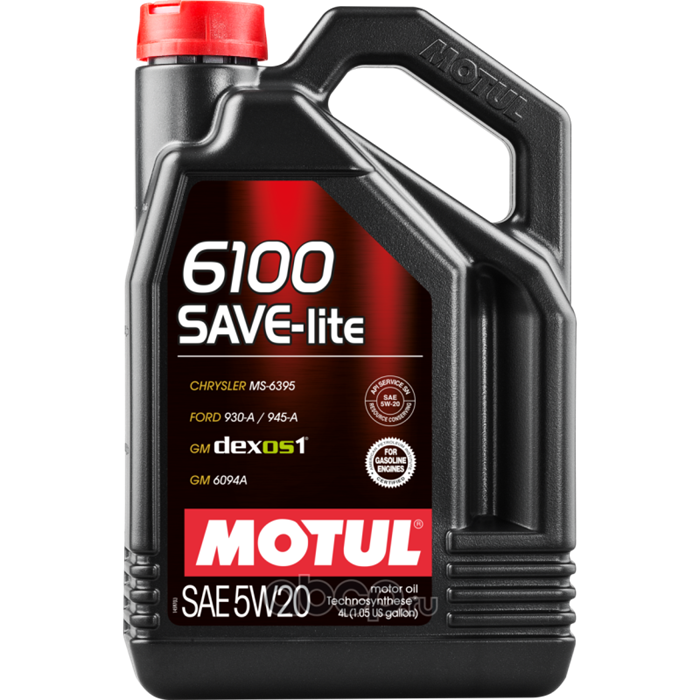Моторное масло Motul 6100 SAVE-LITE 5W-20 4л MS 6395 108030 - фото 69611