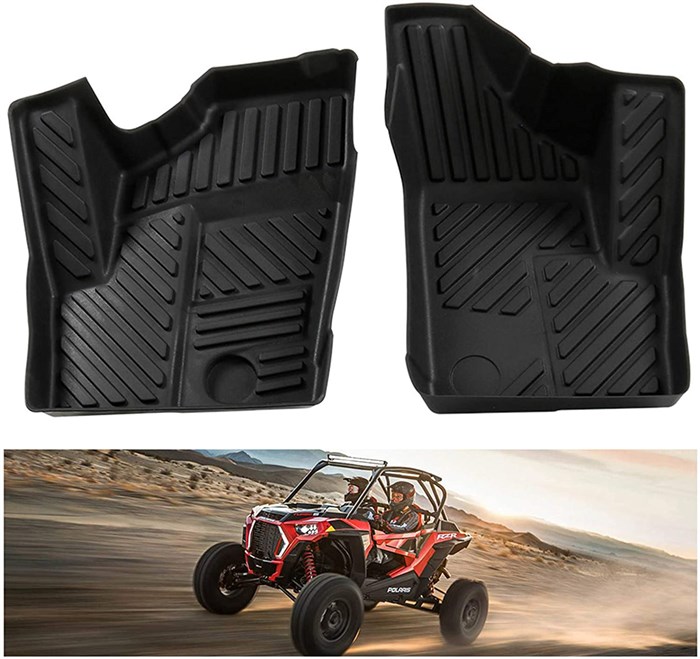 Резиновые коврики в салон Polaris RZR 1000/ 900 /RZR XP Turbo Kemimoto VPFLPO2U1 FTVFM001 - фото 71827