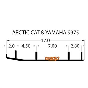 Коньки для лыж снегохода Yamaha SR Viper 8JP-F3731-00-00 /Arctic Cat Bear Cat /Firecats /Sabercats /King Cat Woodys EXTENDER EAT3-9975 /16-72402