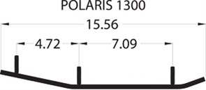Коньки /подрезы для лыж снегохода Polaris Indy Rush Switchback IQ Widetrak 2879025 EPI3-1300 WPI-1300 9545-03